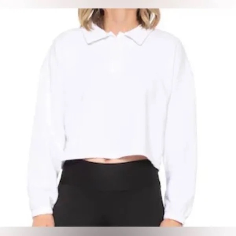 PELOTON polo pullover top L